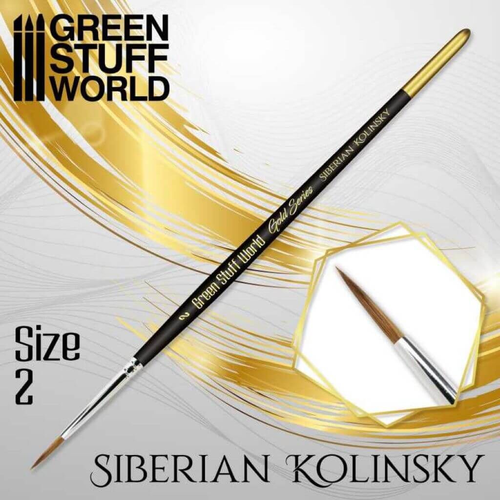 GOLD SERIES Siberian Kolinsky Pinsel - Größe 2