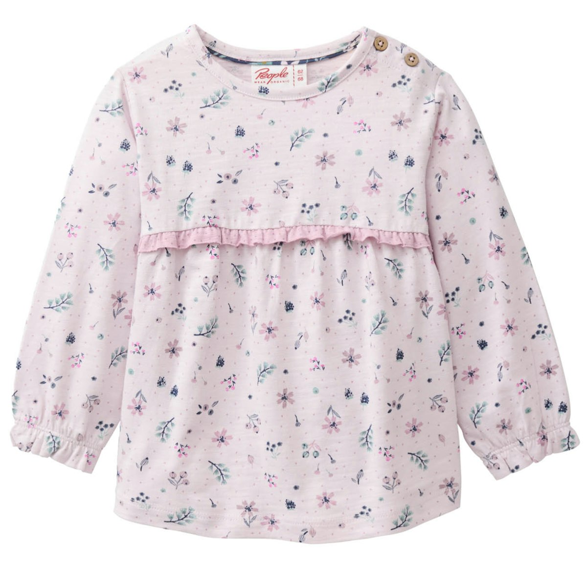 Geblümtes Langarmshirt flieder 98/104