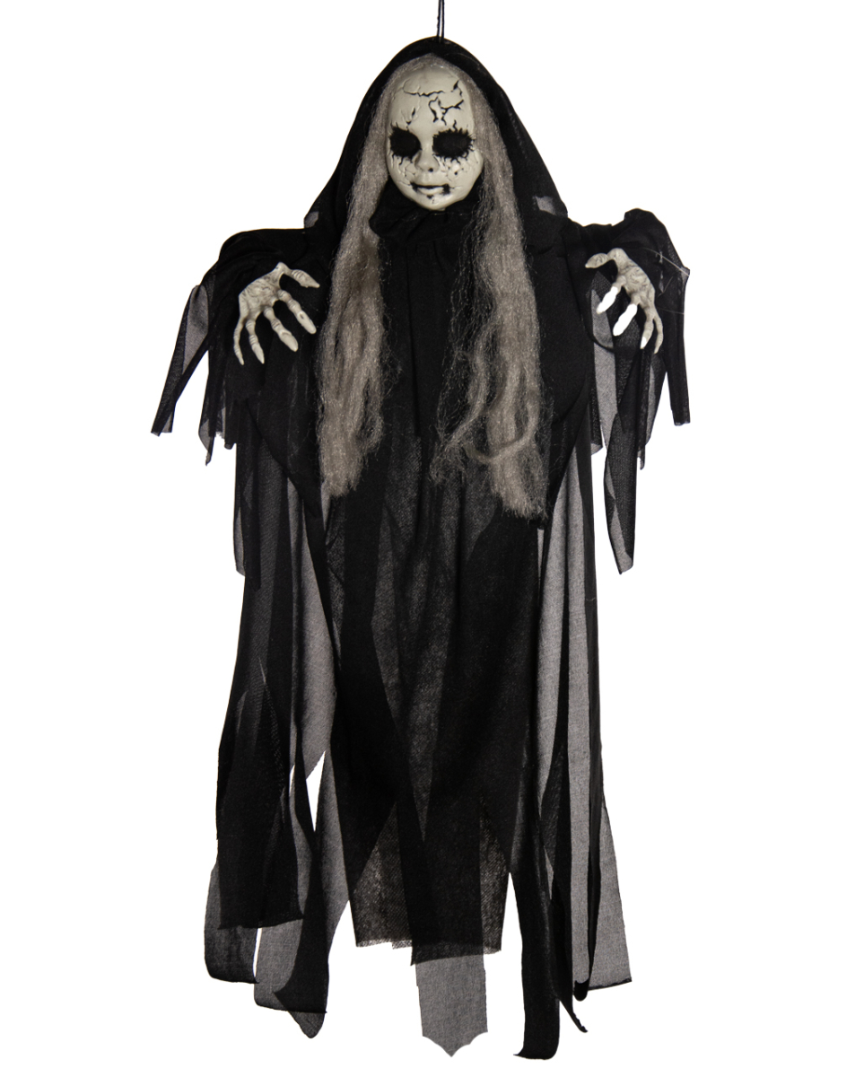 Gebrochene Gothic Puppe Hängefigur 50cm