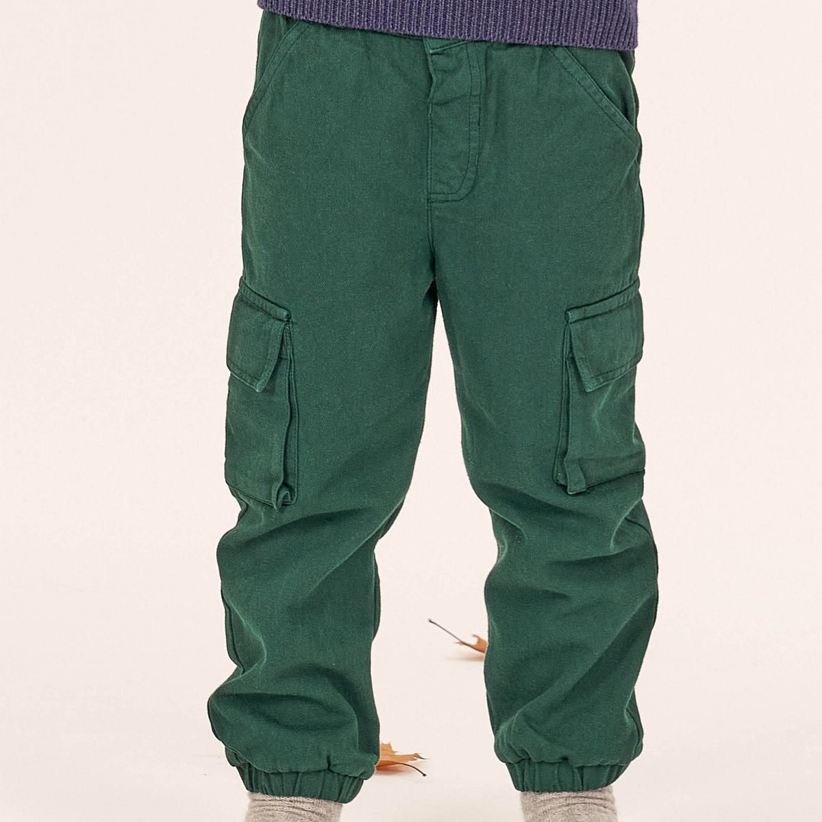 Gefütterte Cargo Twillhose dunkelgrün 128 Gefütterte Cargo Twillhose dunkelgrün 128