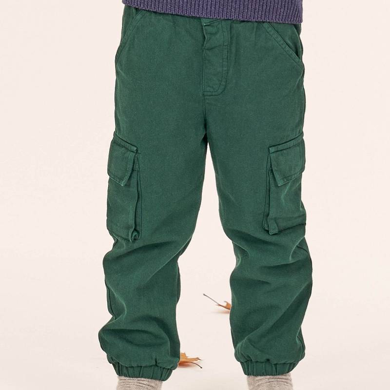 Gefütterte Cargo Twillhose dunkelgrün 128 Gefütterte Cargo Twillhose dunkelgrün 128