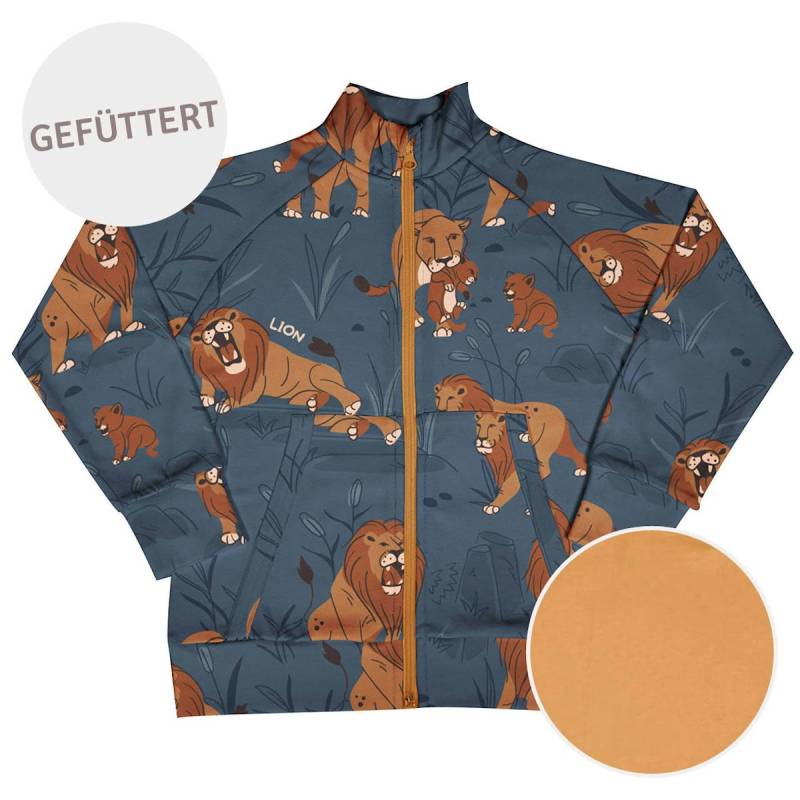 Gefütterte Jacke Löwe rauchblau 86/92