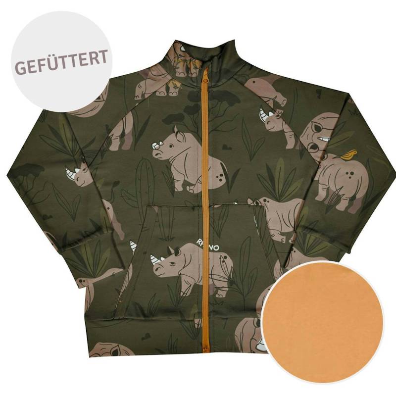 Gefütterte Jacke Nashorn khaki 98/104