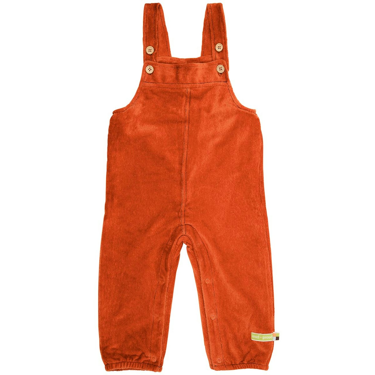 Gefütterte Latzhose Feincord terrakotta 74/80