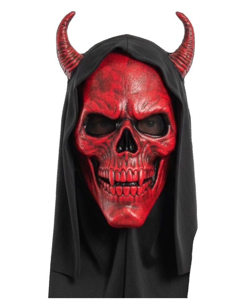 Gehörnte Reaper Kapuzen Maske Rot Gehörnte Reaper Kapuzen Maske Rot