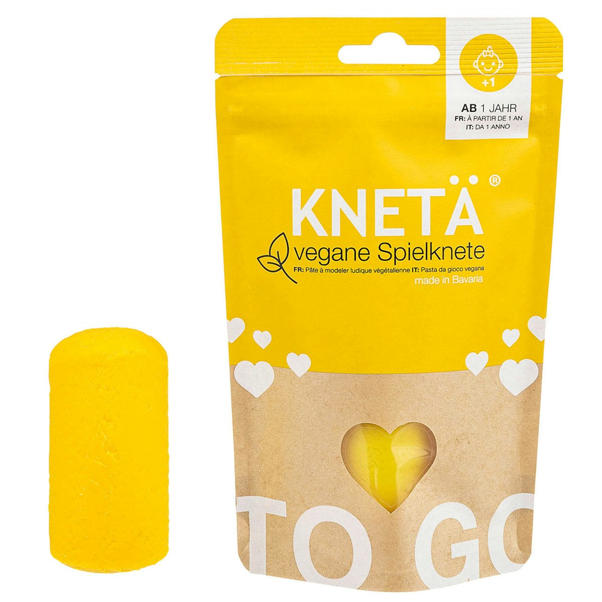 Gelbe Knete ab 1 Jahr, 100g Beutel Gelbe Knete ab 1 Jahr, 100g Beutel