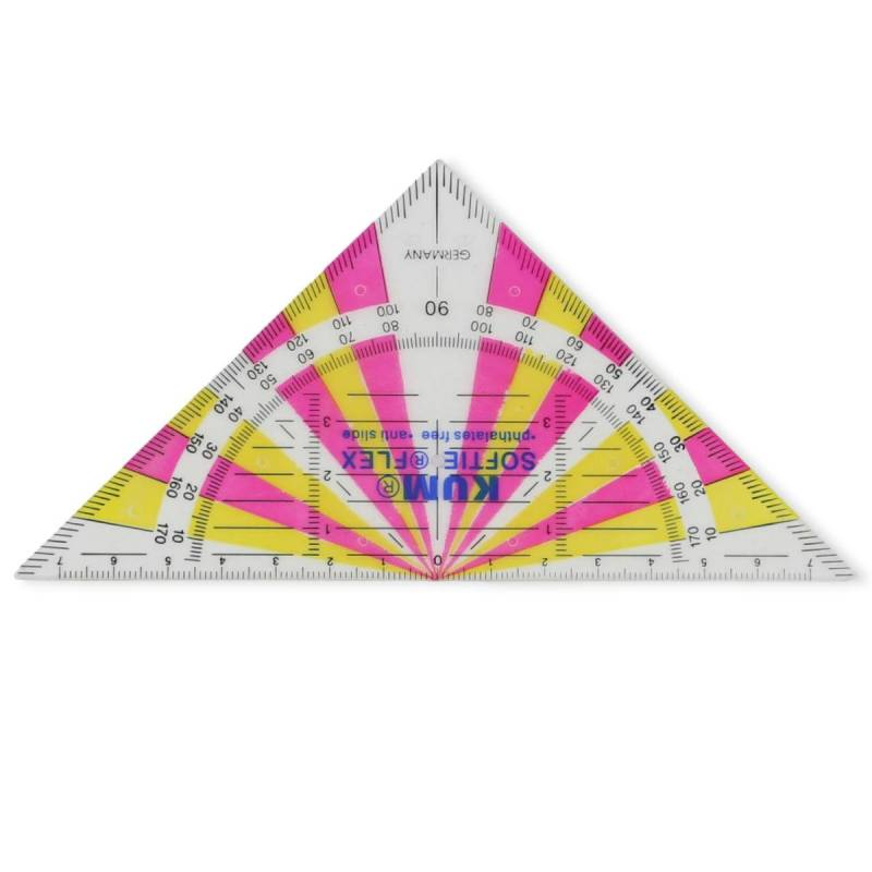 Geodreieck Softie Flex pink-gelb