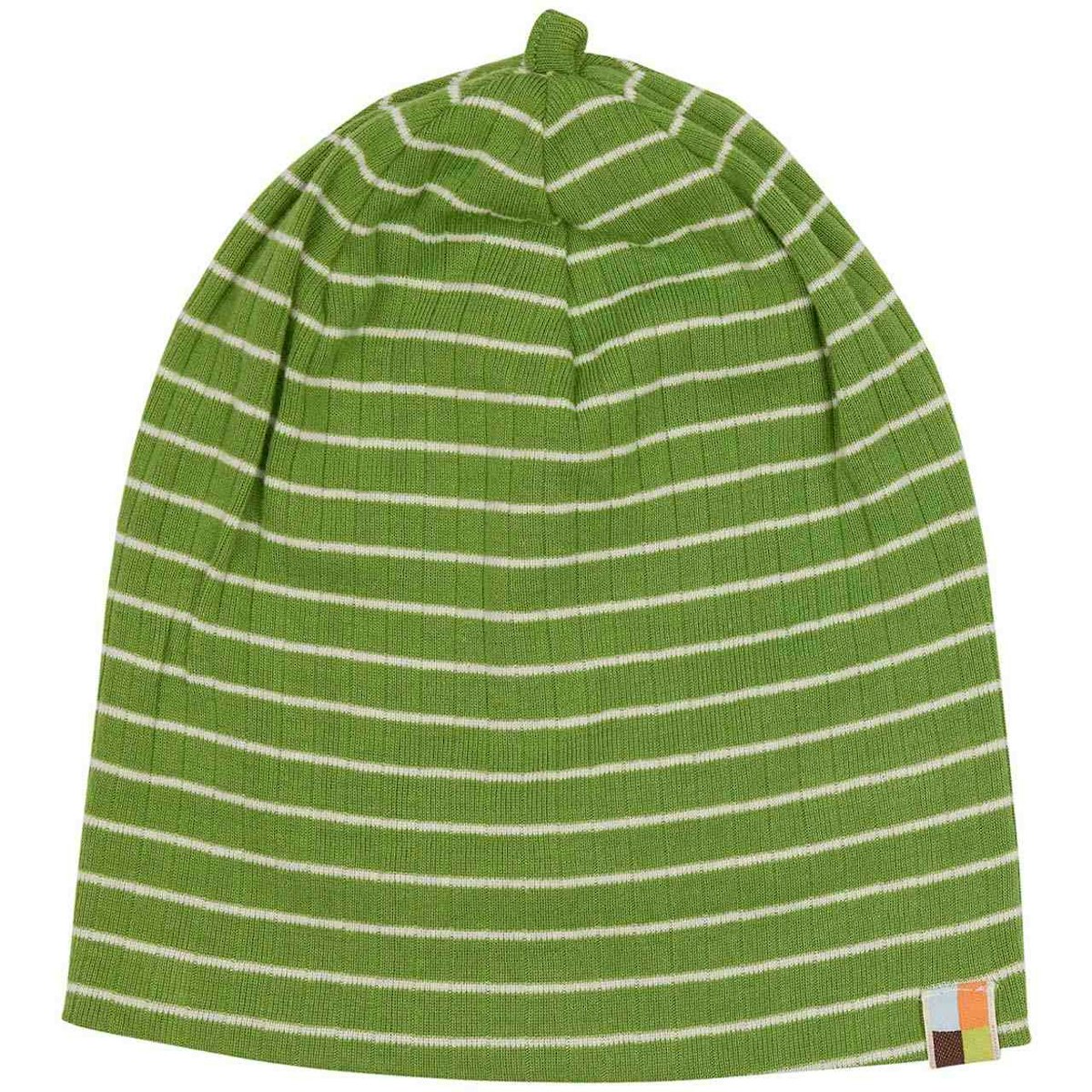 Gerippte Beanie grün gestreift 98