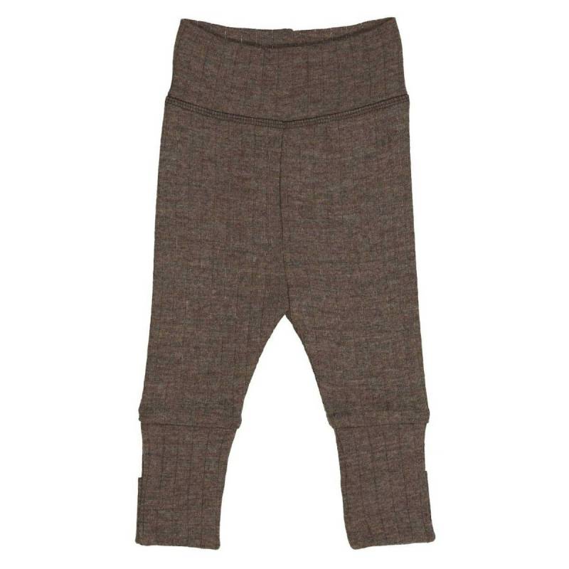 Gerippte Wolle Hose walnussbraun meliert 56