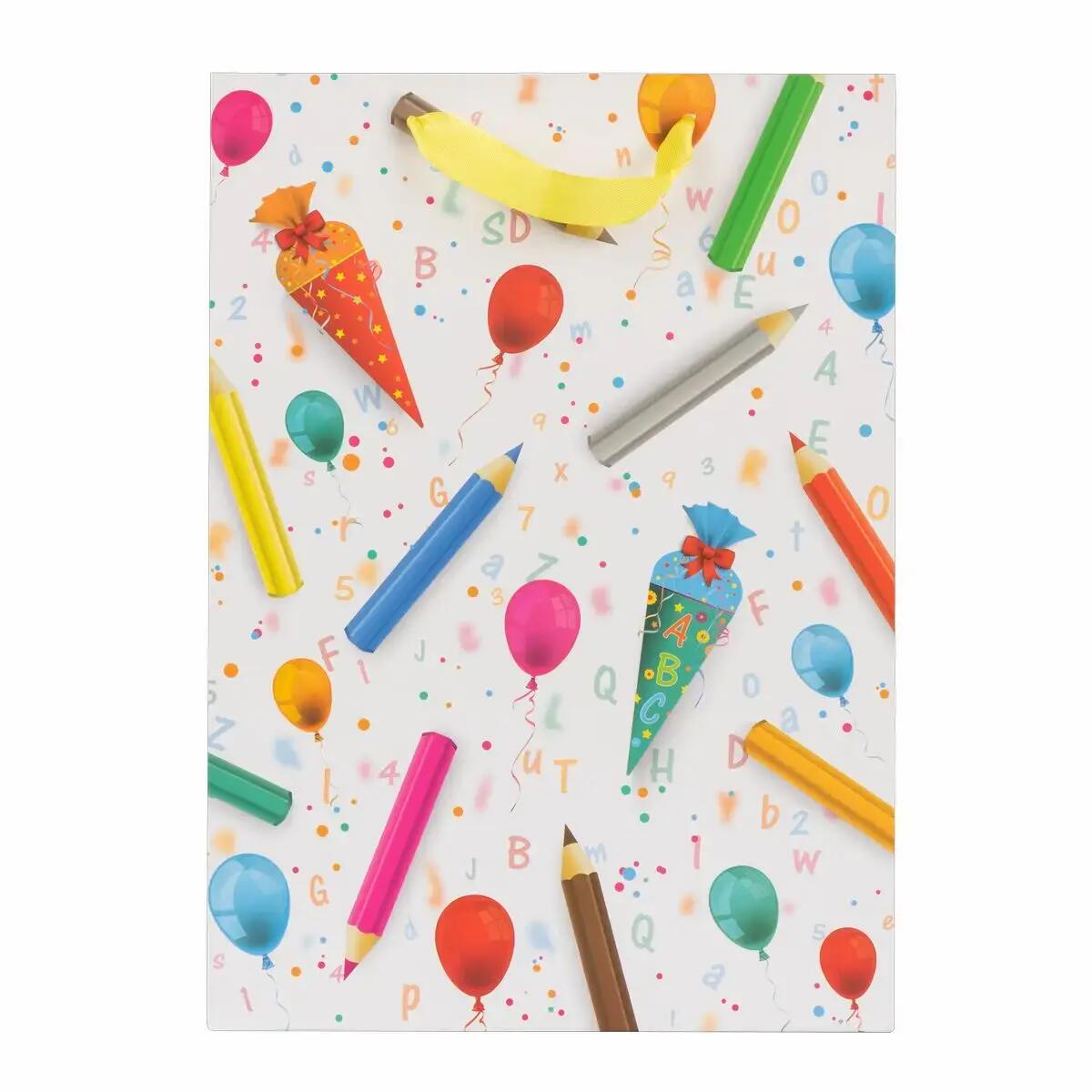 Geschenktasche Stifte & Schultüte 25x34,5x8,5cm