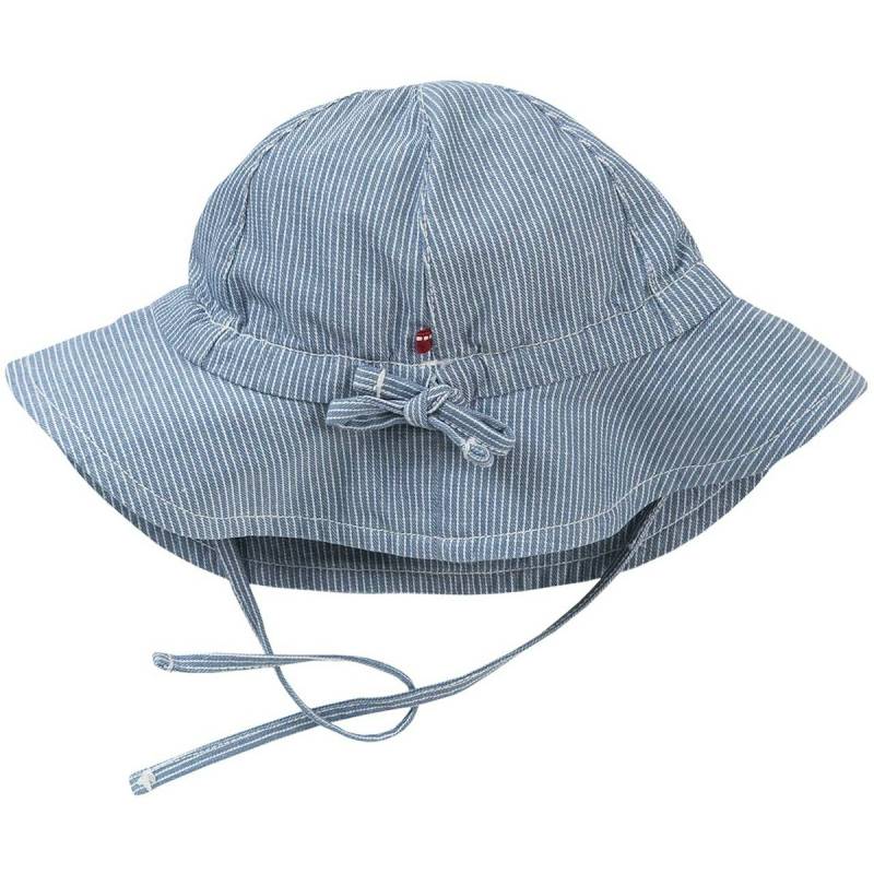 Gestreifter Sonnenhut gewebt jeansblau 45/47