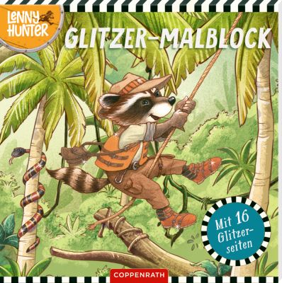 Glitzer-Malblock mit 16 Glitzerseiten - Lenny Hunter