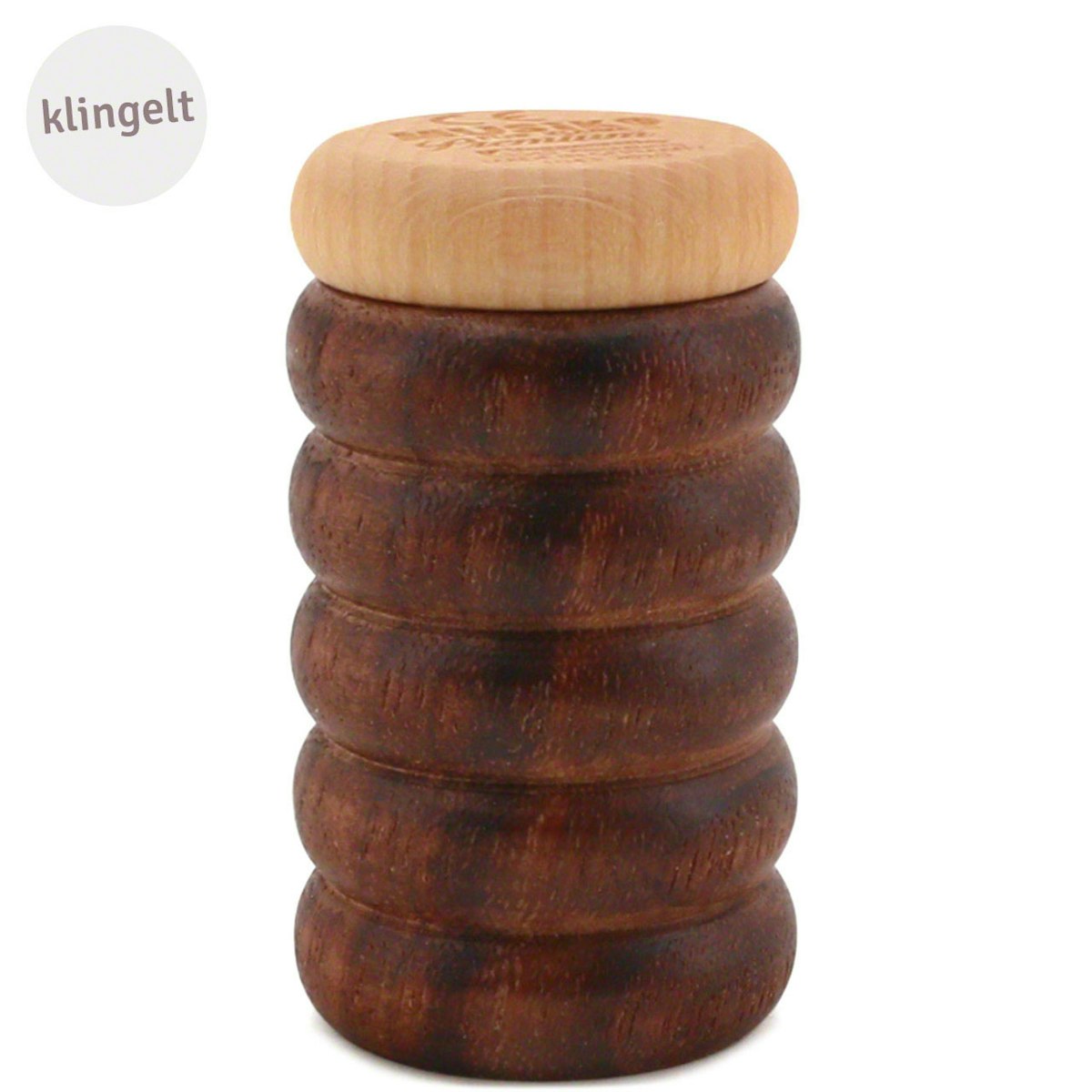 Glöckchen-Shaker Holz Musikinstrument dunkel
