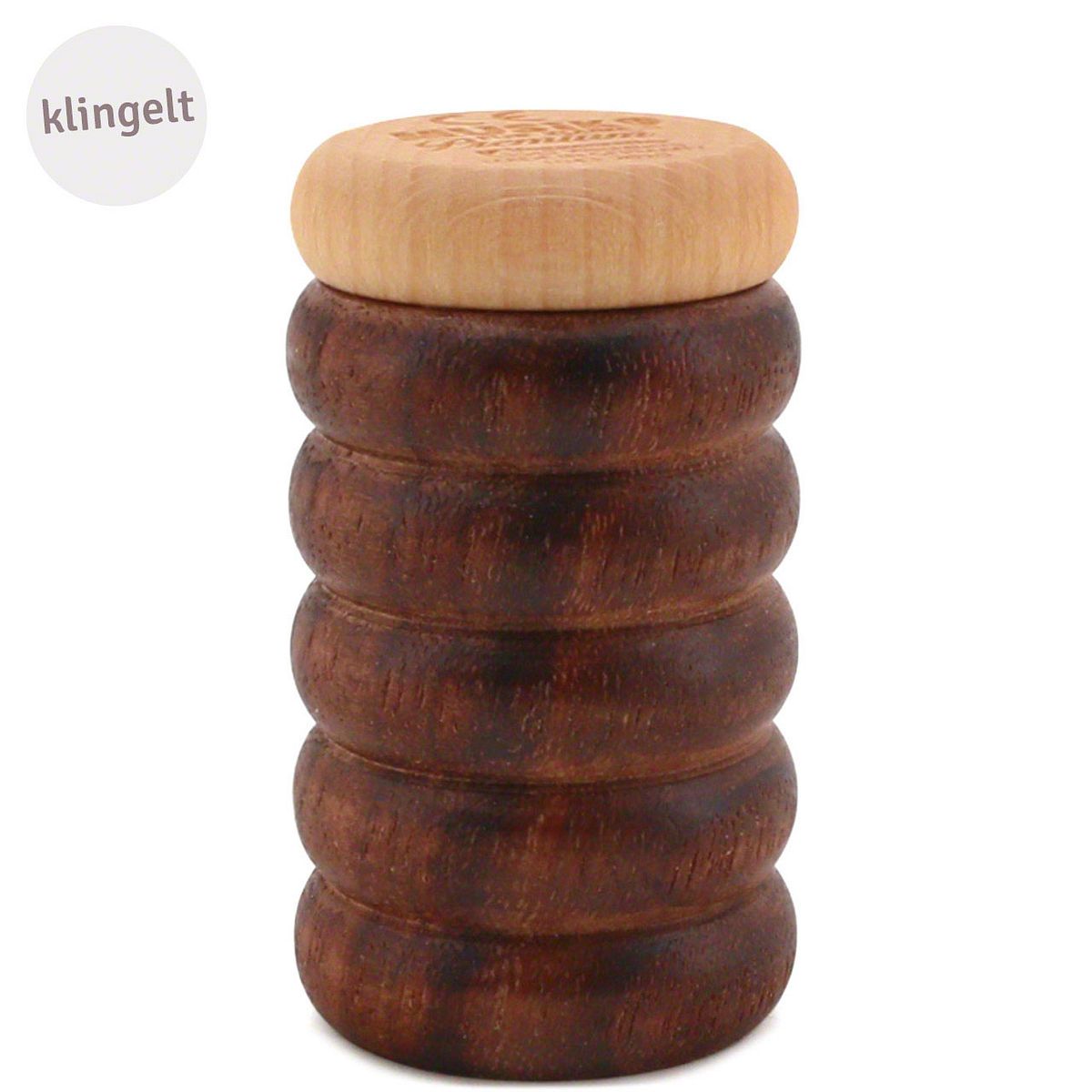 Glöckchen-Shaker Holz Musikinstrument dunkel