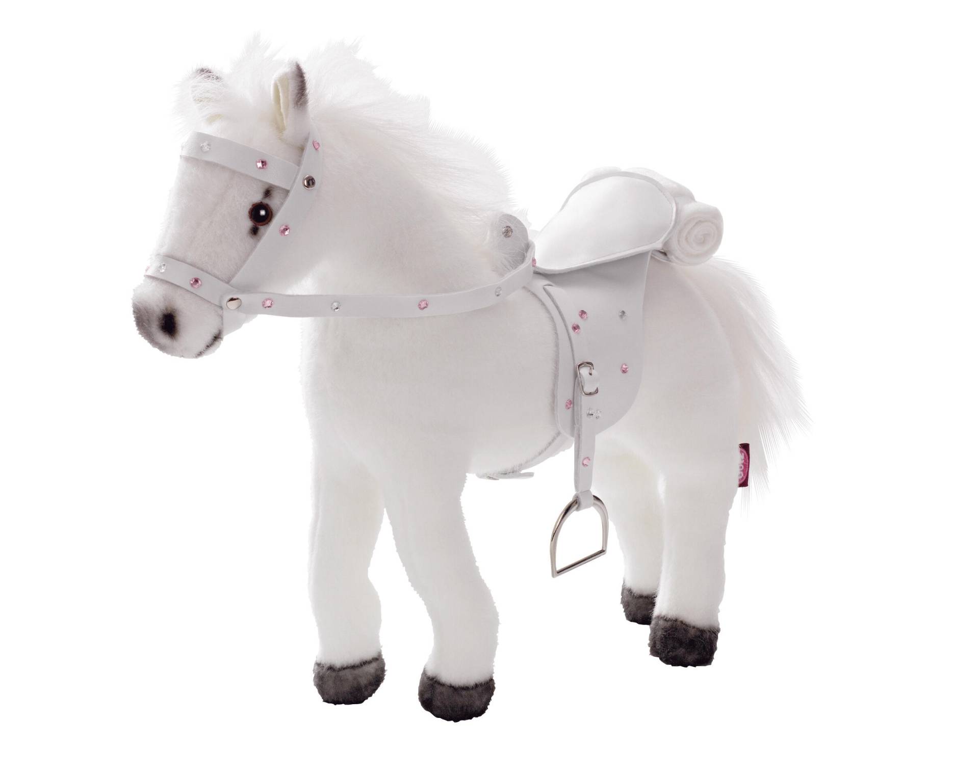 Götz - Pferd mit Sattel und Zaumzeug weiß m. Sound
