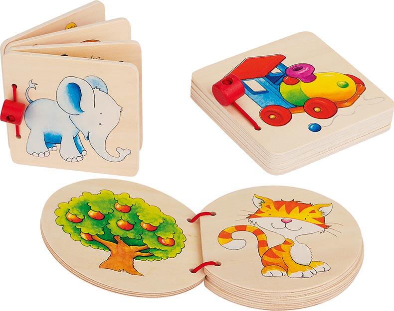 Goki - Bilderbuch Elefant, Haus, Lok