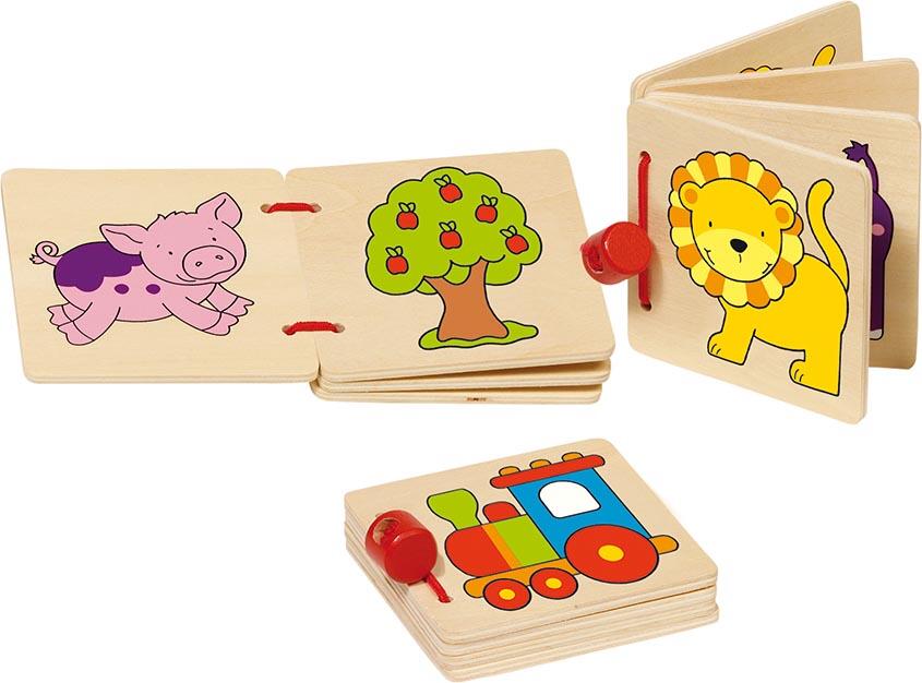 Goki - Bilderbuch Holz Lok, Löwe,... - 1 Stück