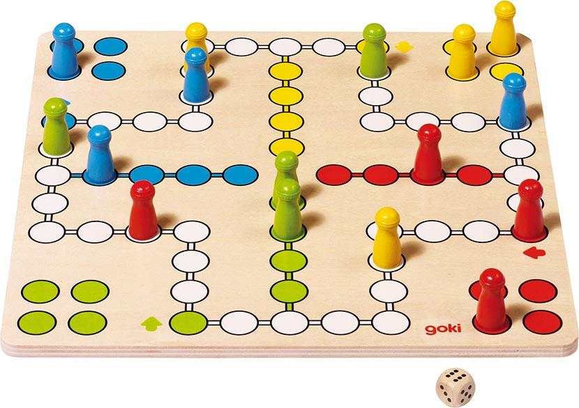 Goki - Brettspiel Ludo basic 28x28cm - Sonderpreis!
