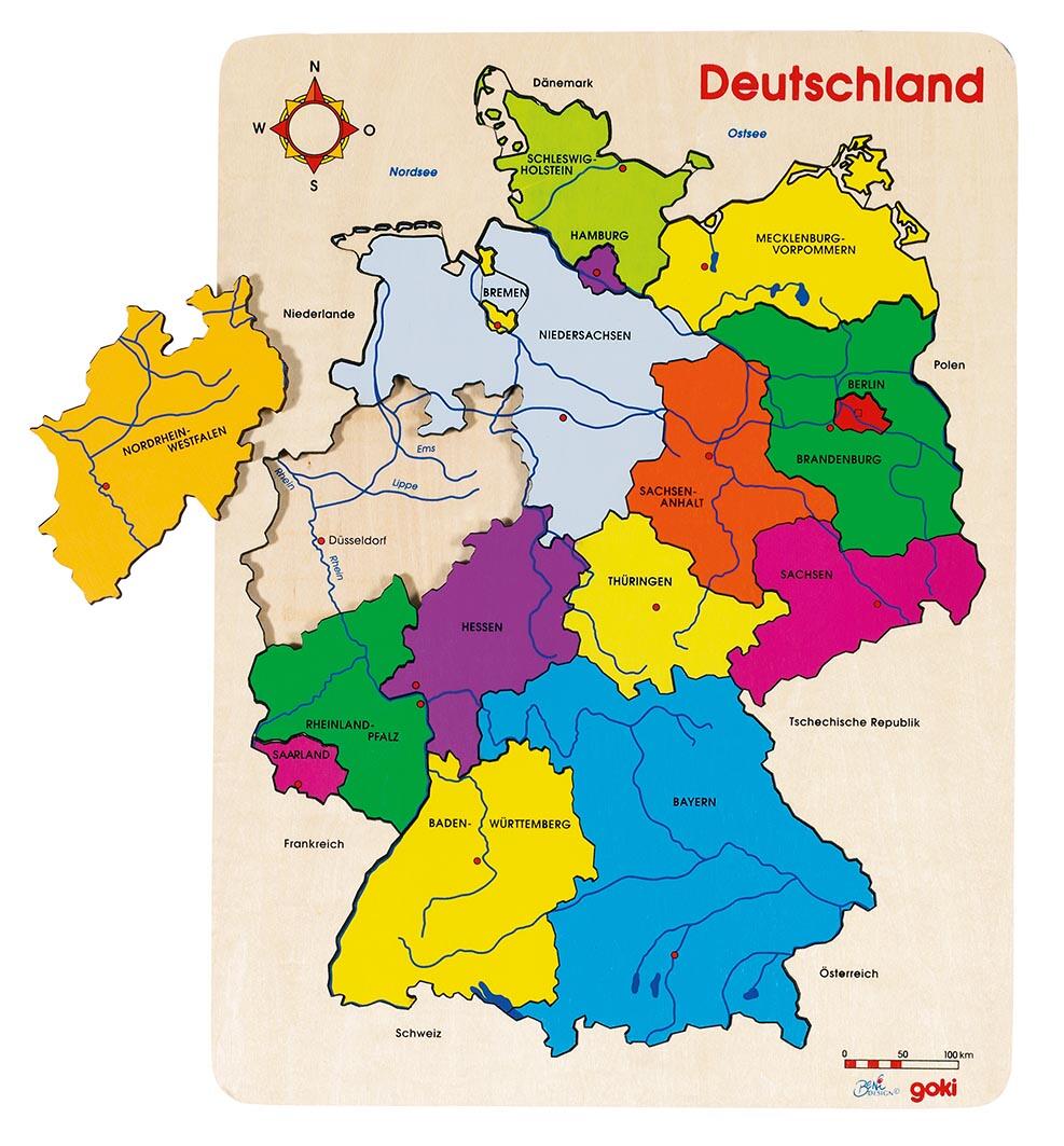 Goki - Einlegepuzzle Deutschland II