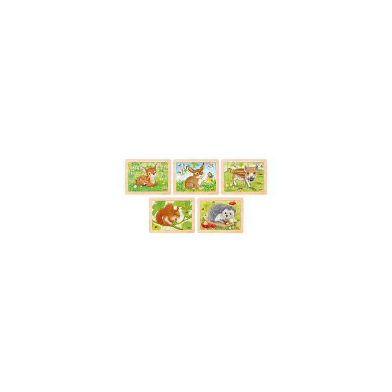 Goki - Einlegepuzzle Waldtiere, sort. (5)