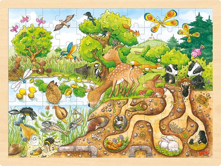 Goki - GOKI Einlegepuzzle Erlebnis Natur Goki - GOKI Einlegepuzzle Erlebnis Natur