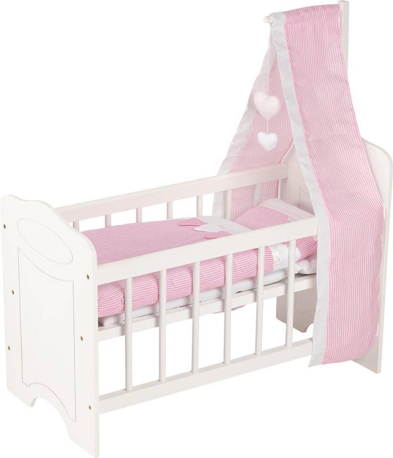 Goki - Goki 51762 - Puppenbett mit Himmel und Bettzeug Goki - Goki 51762 - Puppenbett mit Himmel und Bettzeug