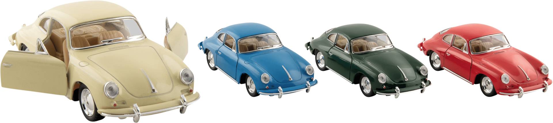 Goki - Porsche Carrera 356B mit Rückzugsmotor - 1 Stück - Spritzguß