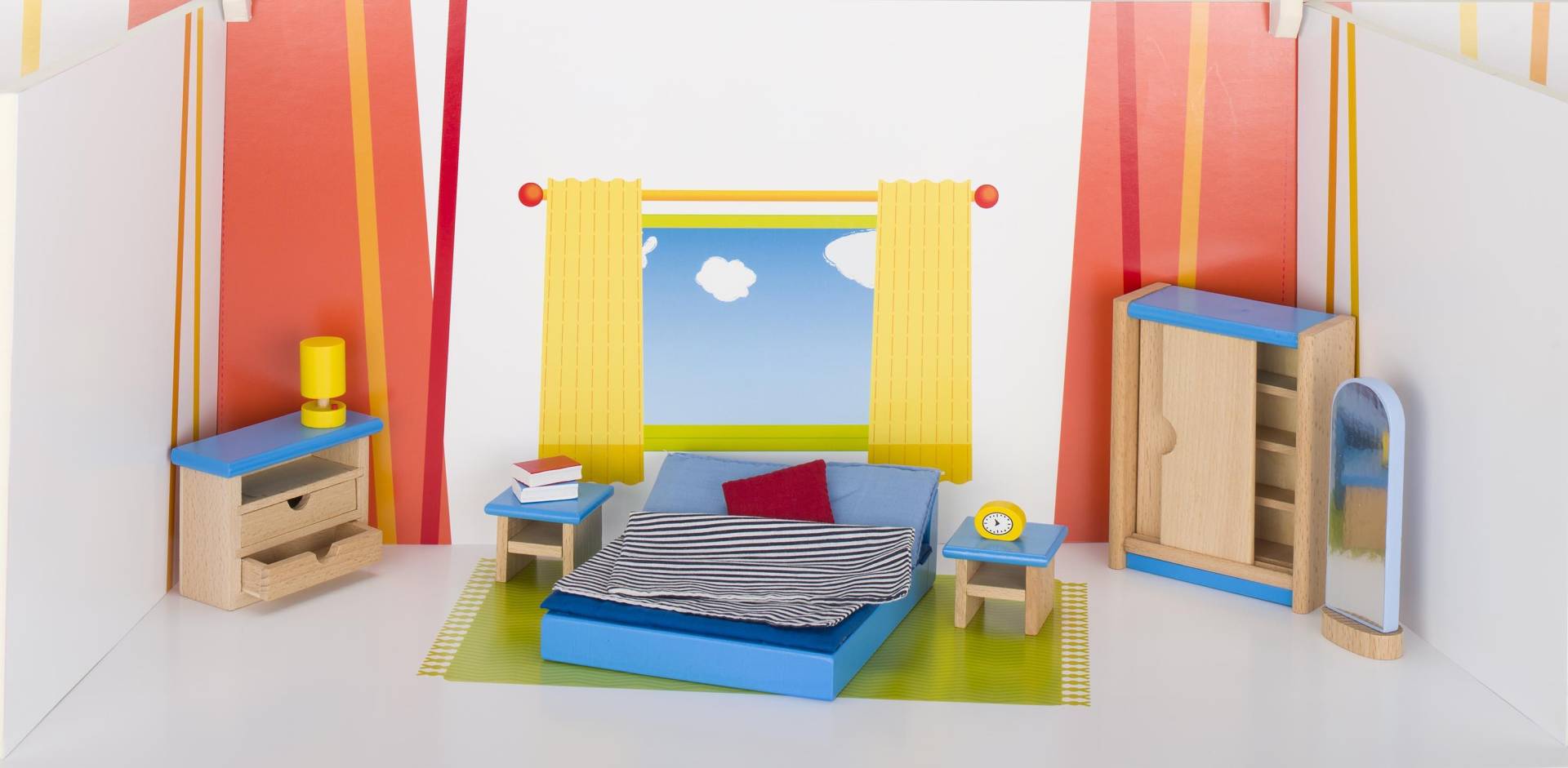 Goki - Puppenmöbel Schlafzimmer