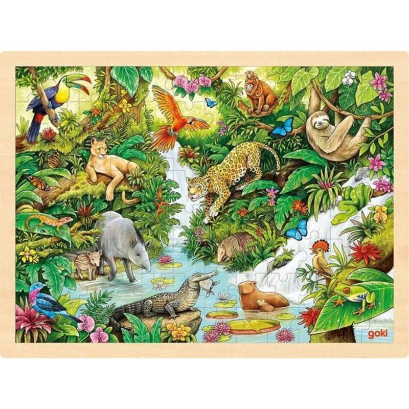 Goki - Puzzle Dschungel Holz 96 Tl Goki - Puzzle Dschungel Holz 96 Tl