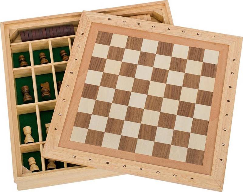 Goki - Spiele-Set Schach, Dame und Mühle Goki - Spiele-Set Schach, Dame und Mühle
