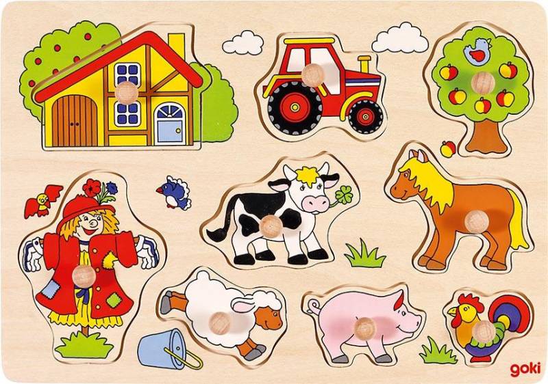 Goki - Steckpuzzle Bauernhof VI