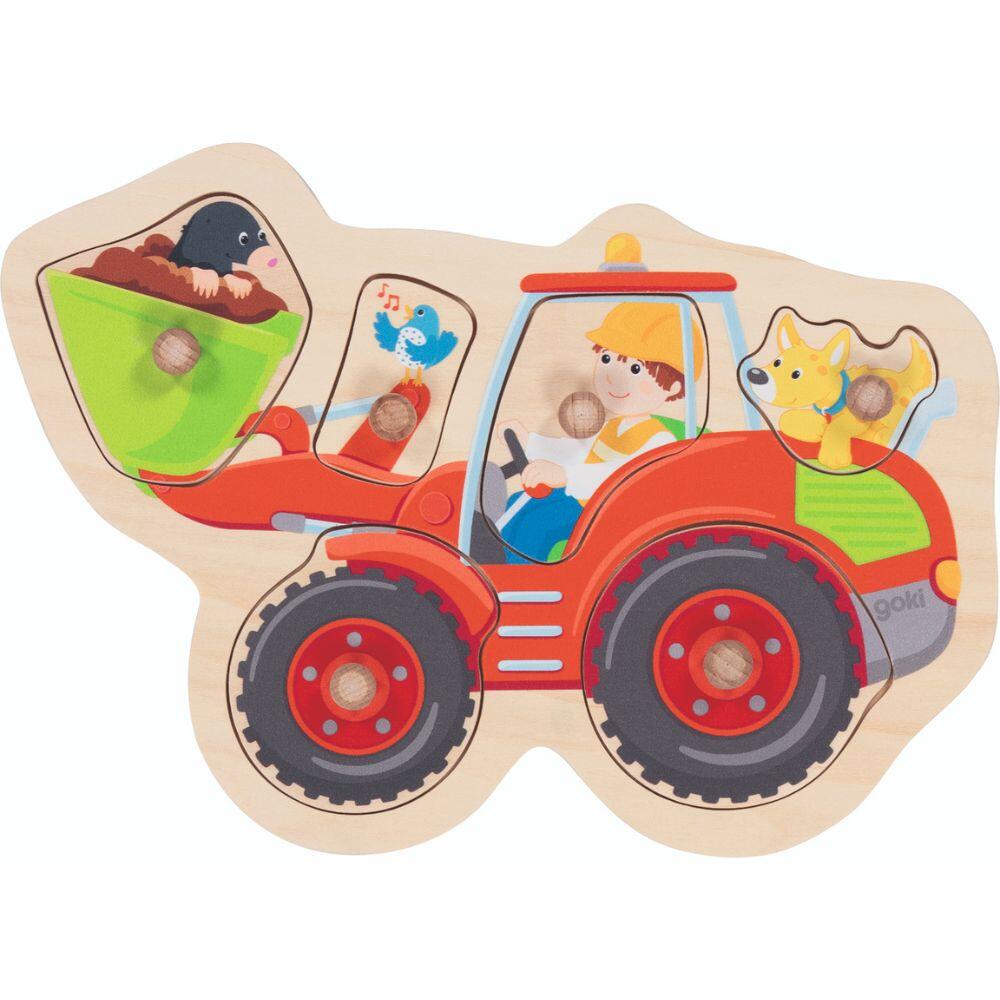 Goki - Steckpuzzle Schaufelbagger