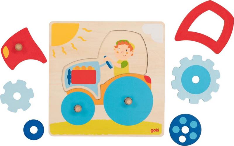 Goki - Steckpuzzle Traktor