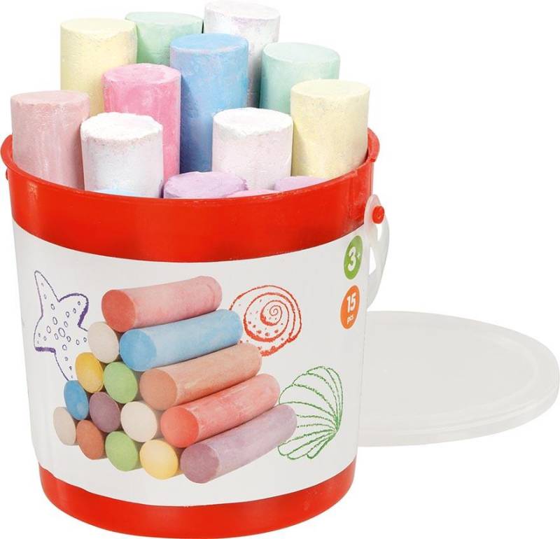 Goki - Straßenmalkreide 15-teilig im Eimer