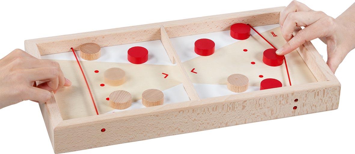 Goki - Super Puck Brettspiel, 2 in 1