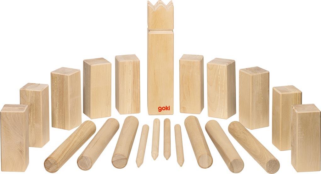 Goki - Wikingerspiel Kubb, im Baumwollbeutel