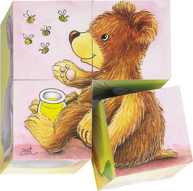 Goki - Würfelpuzzle Tierkinder