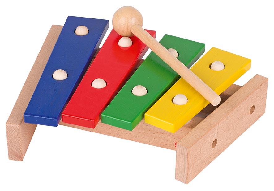 Goki - Xylophon mit 4-farbigen Tonplatten
