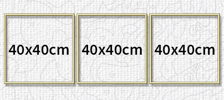 Goldfarbene Aluminium Bilderrahmen f�r Triptychons 120 x 40 cm Goldfarbene Aluminium Bilderrahmen f�r Triptychons 120 x 40 cm