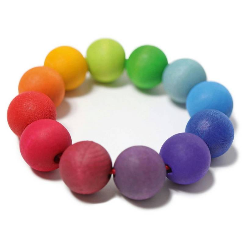 Greifling Perlenring Regenbogen ab 0 Monaten