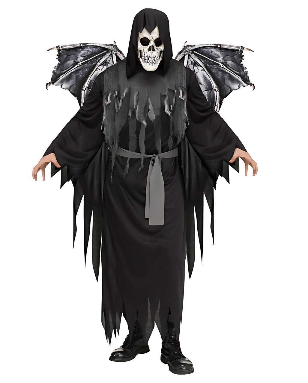 Grim Reaper Männerkostüm mit Flügeln