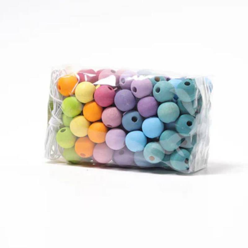 Grimms - Holzperlen pastell 12mm, 120 Stück Grimms - Holzperlen pastell 12mm, 120 Stück