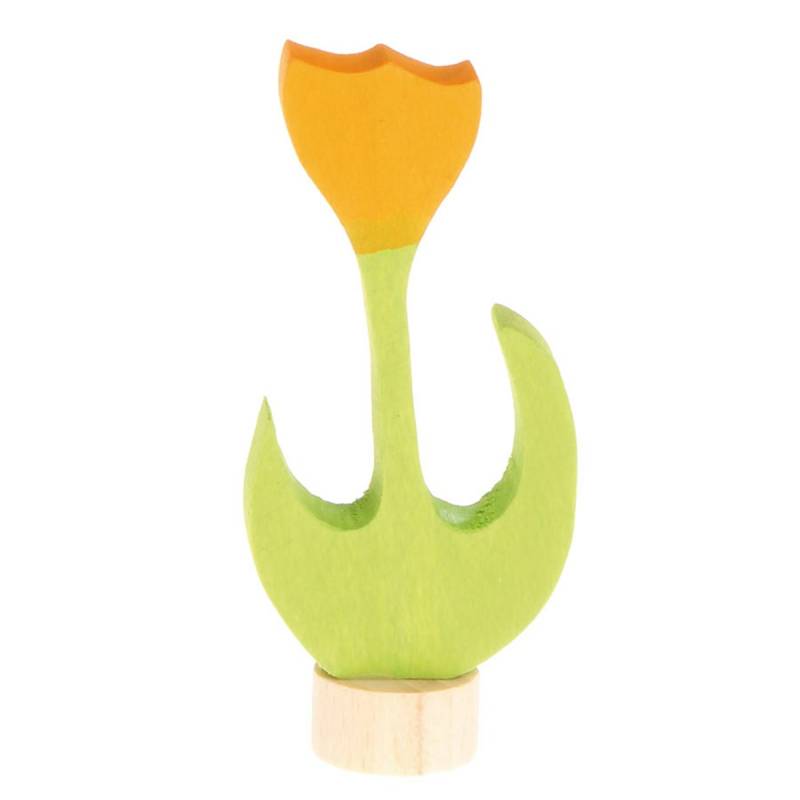 Grimms Stecker Tulpe gelb Deko für Geburtstagsring