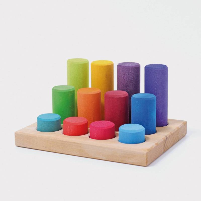 Grimms - Steckspiel Kleine Walzen Regenbogen Grimms - Steckspiel Kleine Walzen Regenbogen