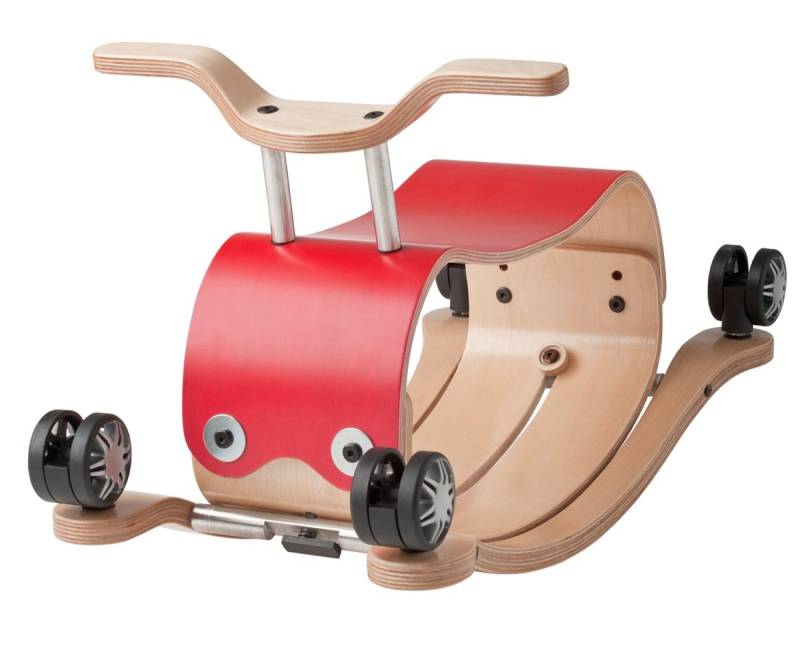 Grosses 2in1 Schaukel & Rutschfahrzeug Flip - rot