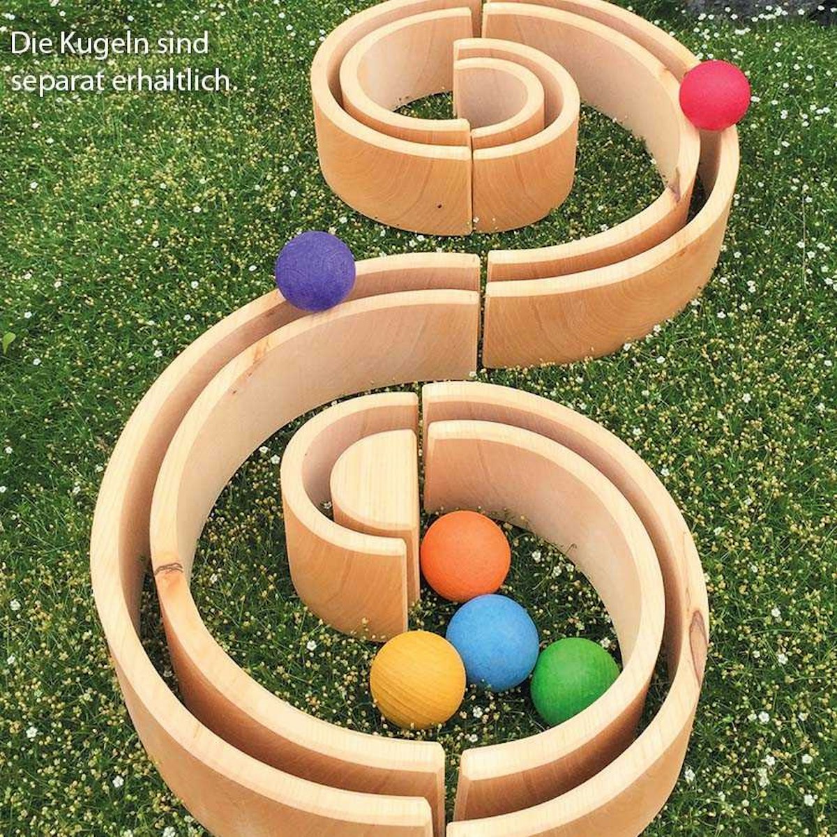 Großes Bogenspiel natur 36,5 cm, 12-teilig