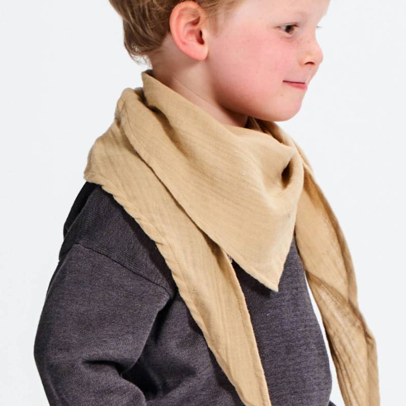 Großes Dreiecktuch Musselin sand-beige
