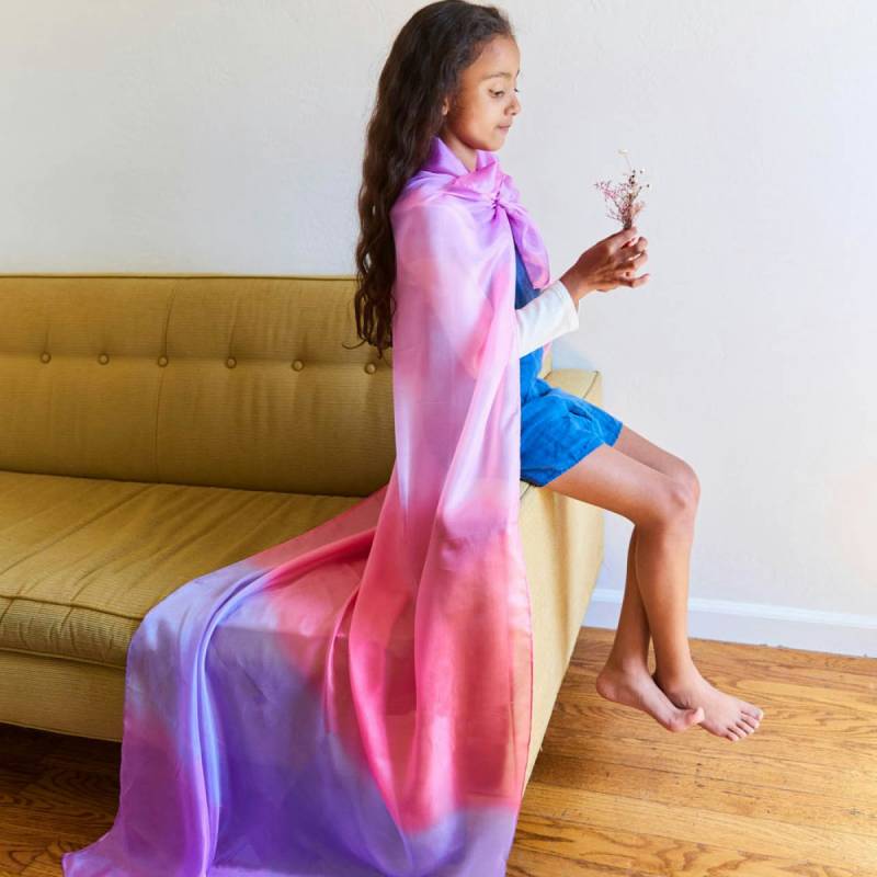 Großes Spieltuch Seide Blüte 178 x 89 cm