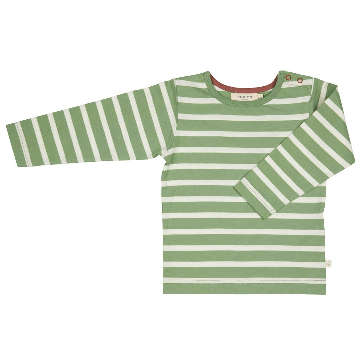 Grünes Edles Shirt langarm gestreift 98