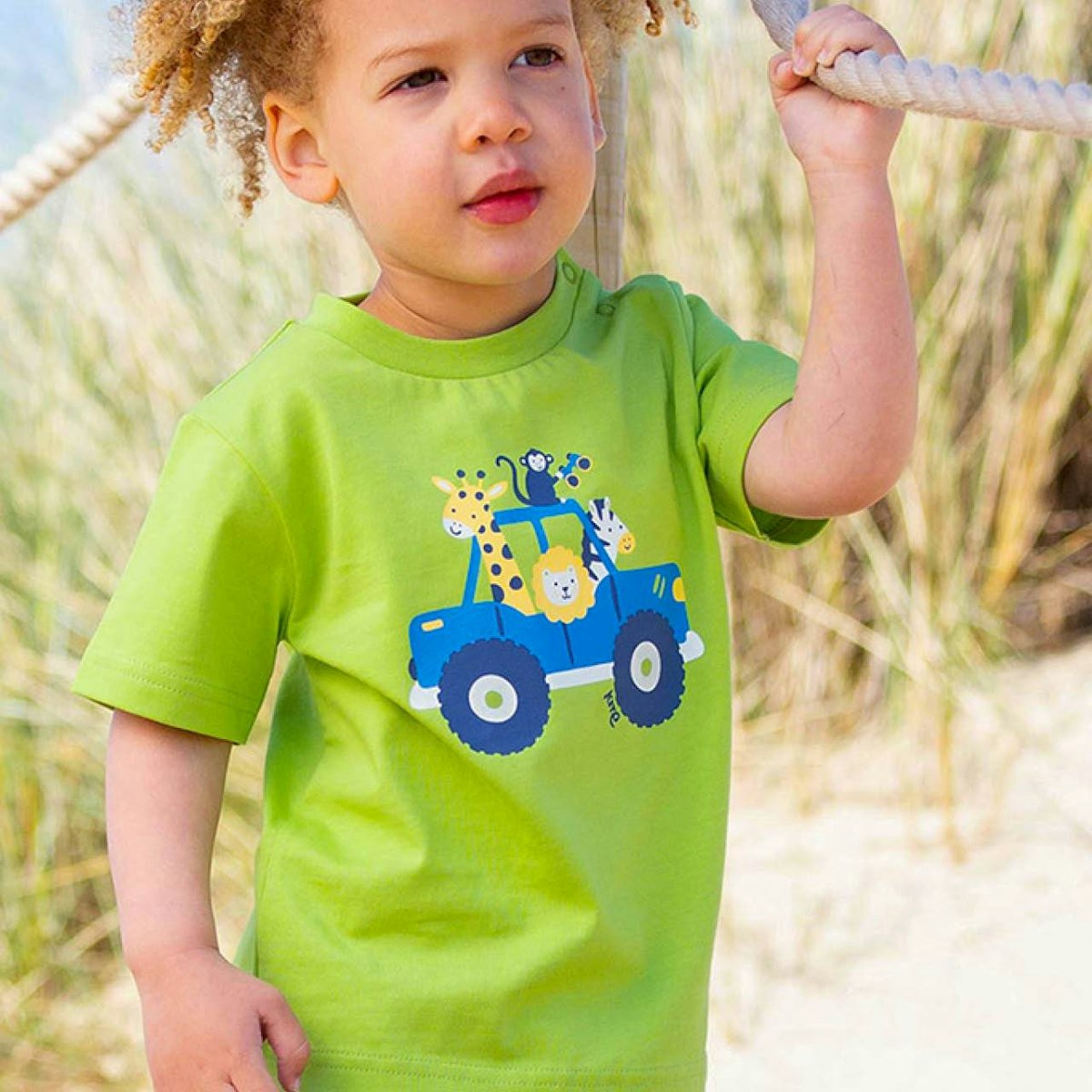 Grünes T-Shirt Safari-Tiere 92